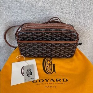 Goyard Cap Vert Tan/Brown and Black PM Crossbody